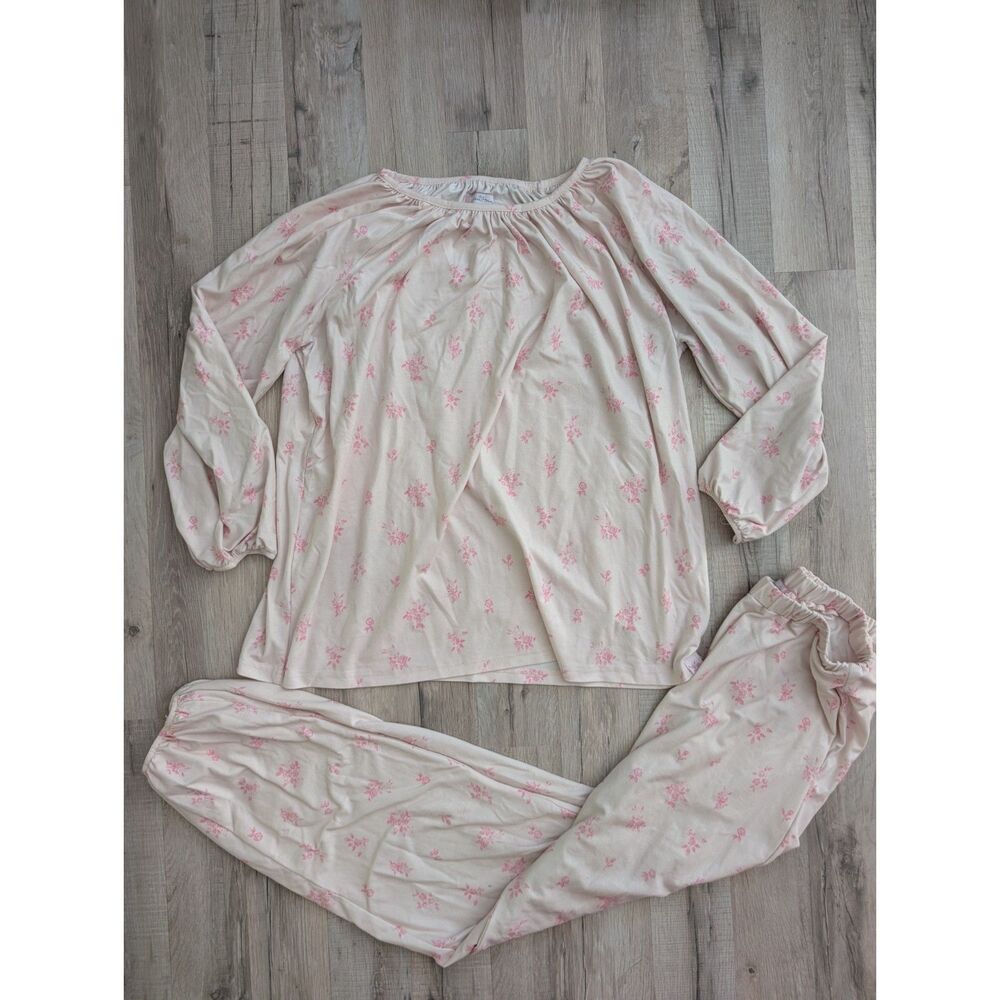 Sweethoney Women's Bow Print Pajama Lounge Set, Large (C9)